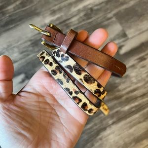 Madewell leopard skinny belt
